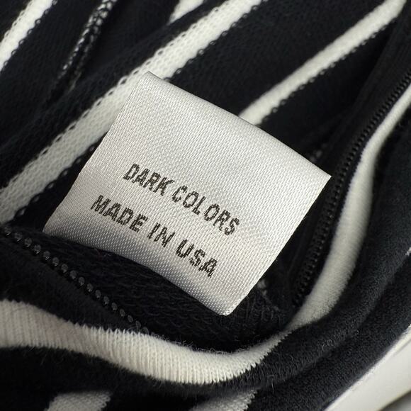 So Real Bodcon Jumpsuit size Medium Black White Striped Long Sleeve collared New - Picture 8 of 11